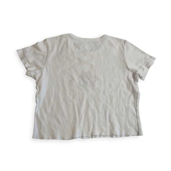 brandy melville white and red embroidered devil graphic top y2k grunge vintage - Picture 3 of 10